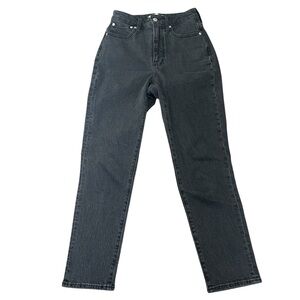 Madewell Curvy Perfect Vintage High Rise Charcoal Black Straight Leg Denim